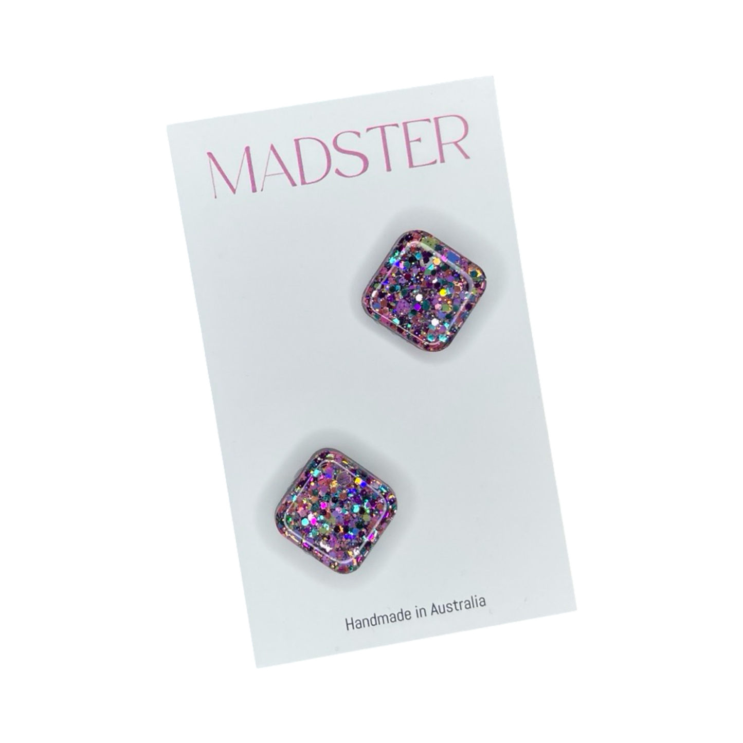 April Square Stud Earrings