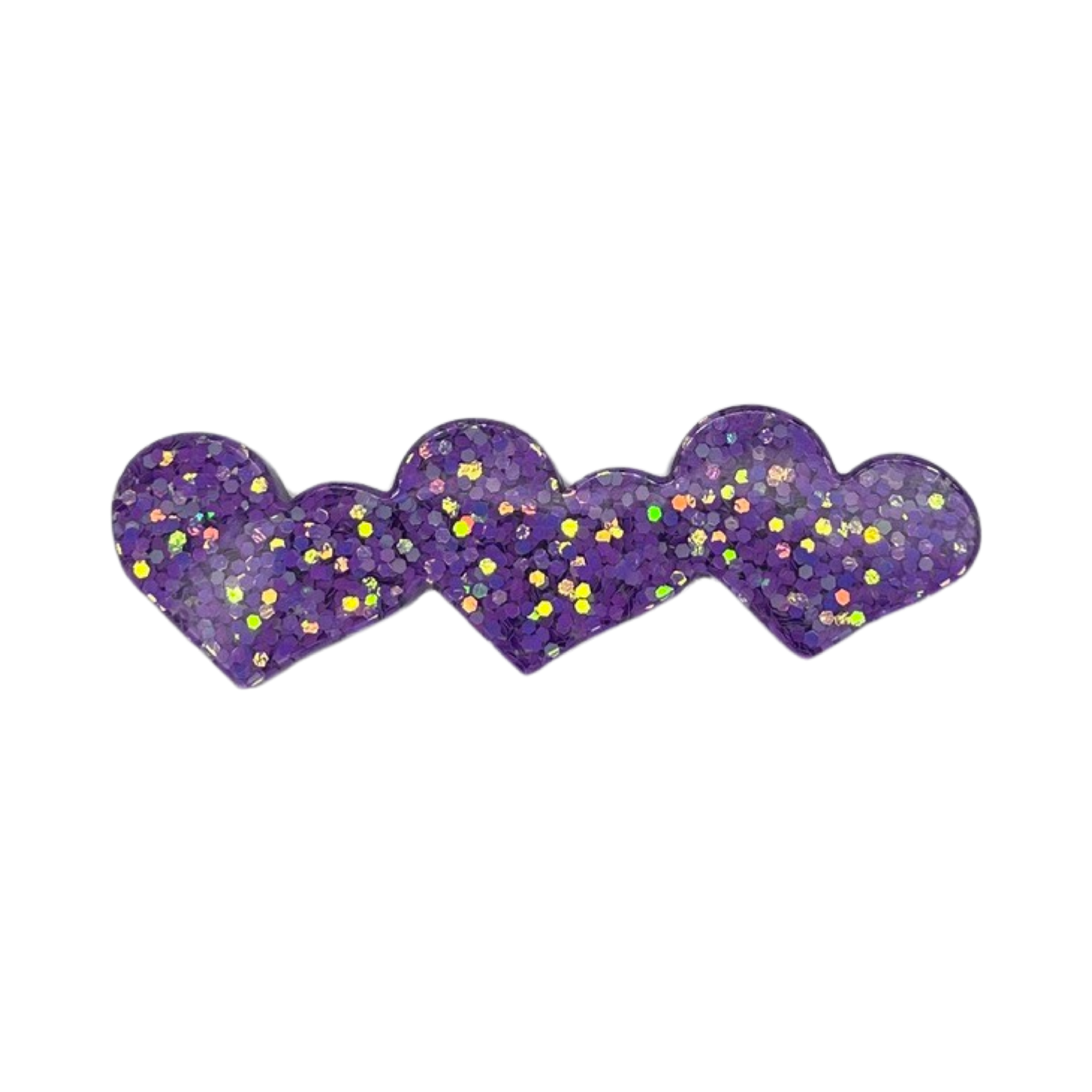 Sparkly Purple Heart Hair Clip