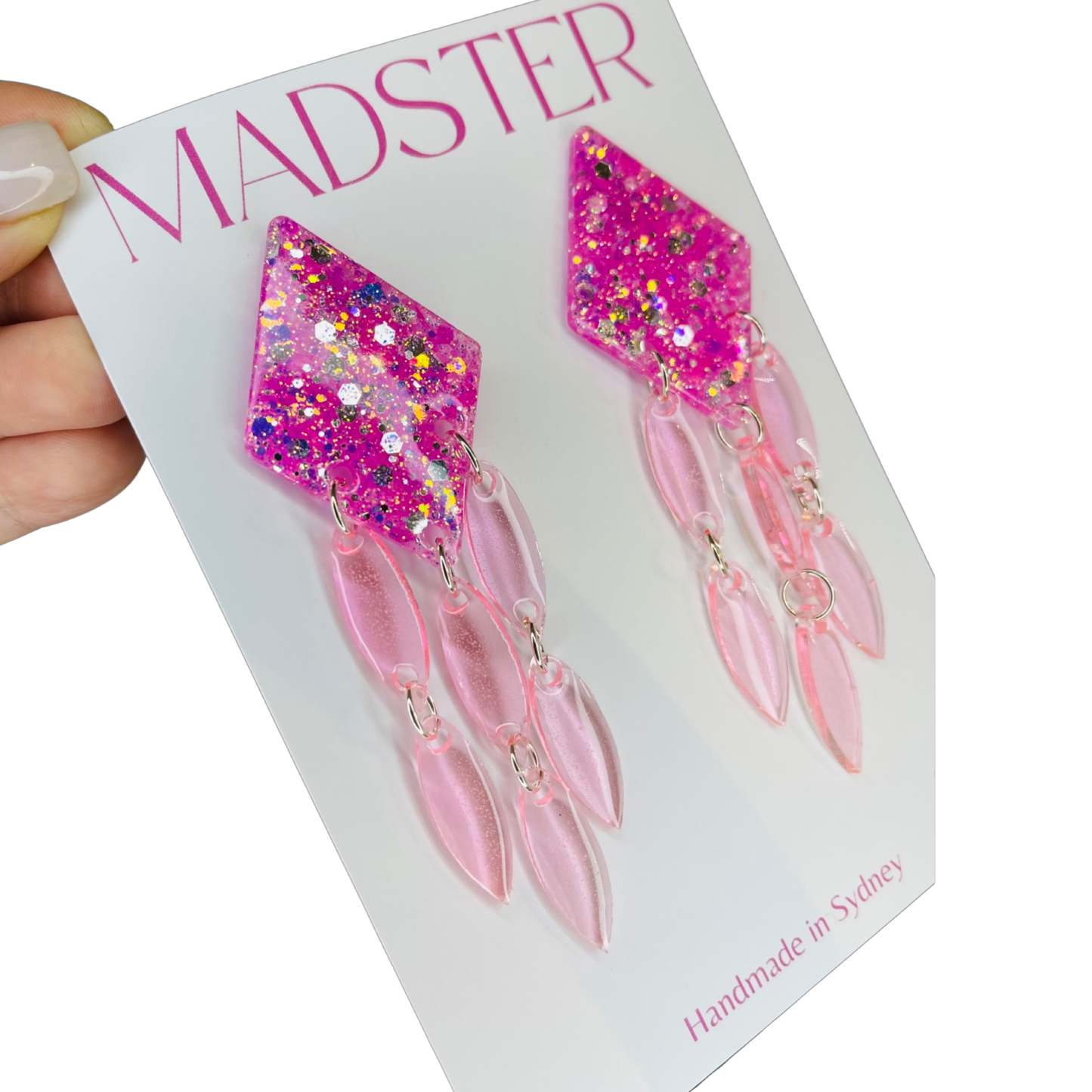 Victory Statement Dangles - Pink Mania