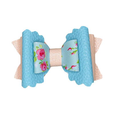 SOPHIA Blue Rose MEDIUM Hair Bow