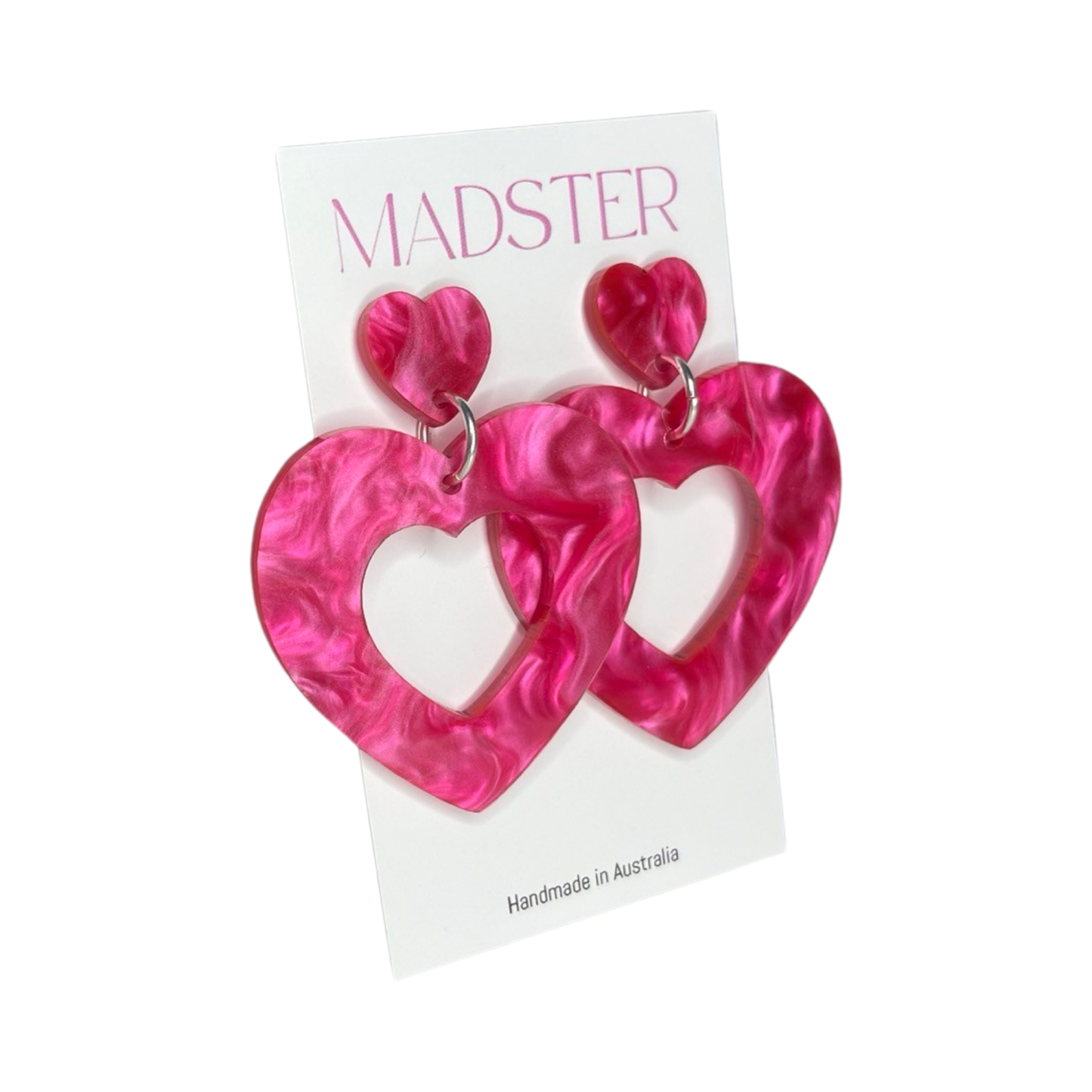 Amore Pink Heart Dangles