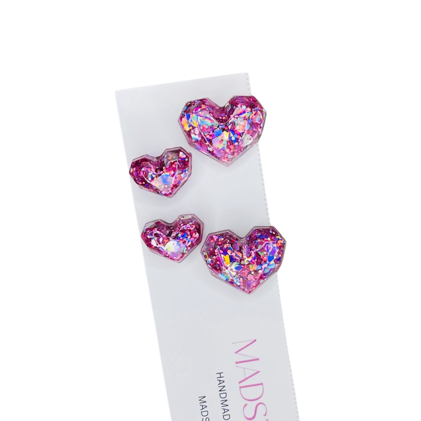 3D Mini Me Heart Studs (Set of 2)