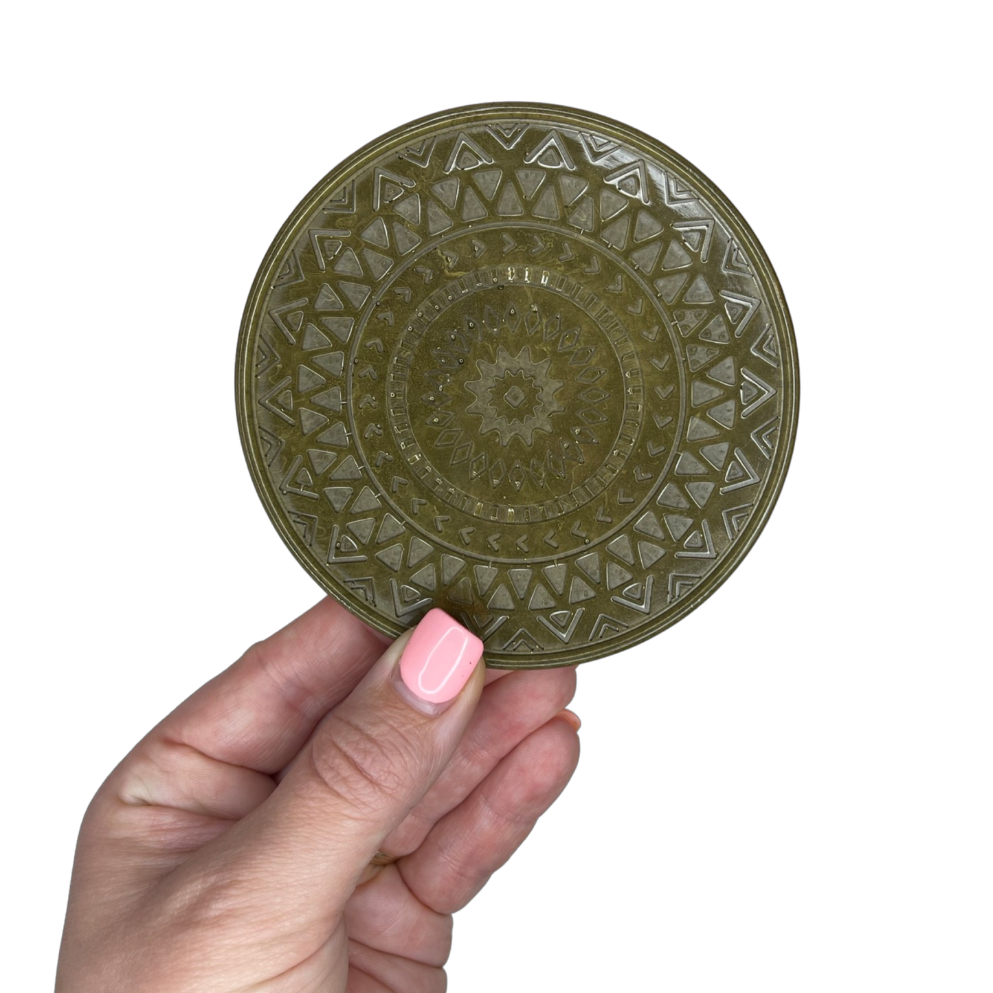 Resin Mandala Coaster Set - Ancient Gold