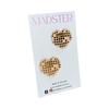 Disco Heart Studs 2.5cm