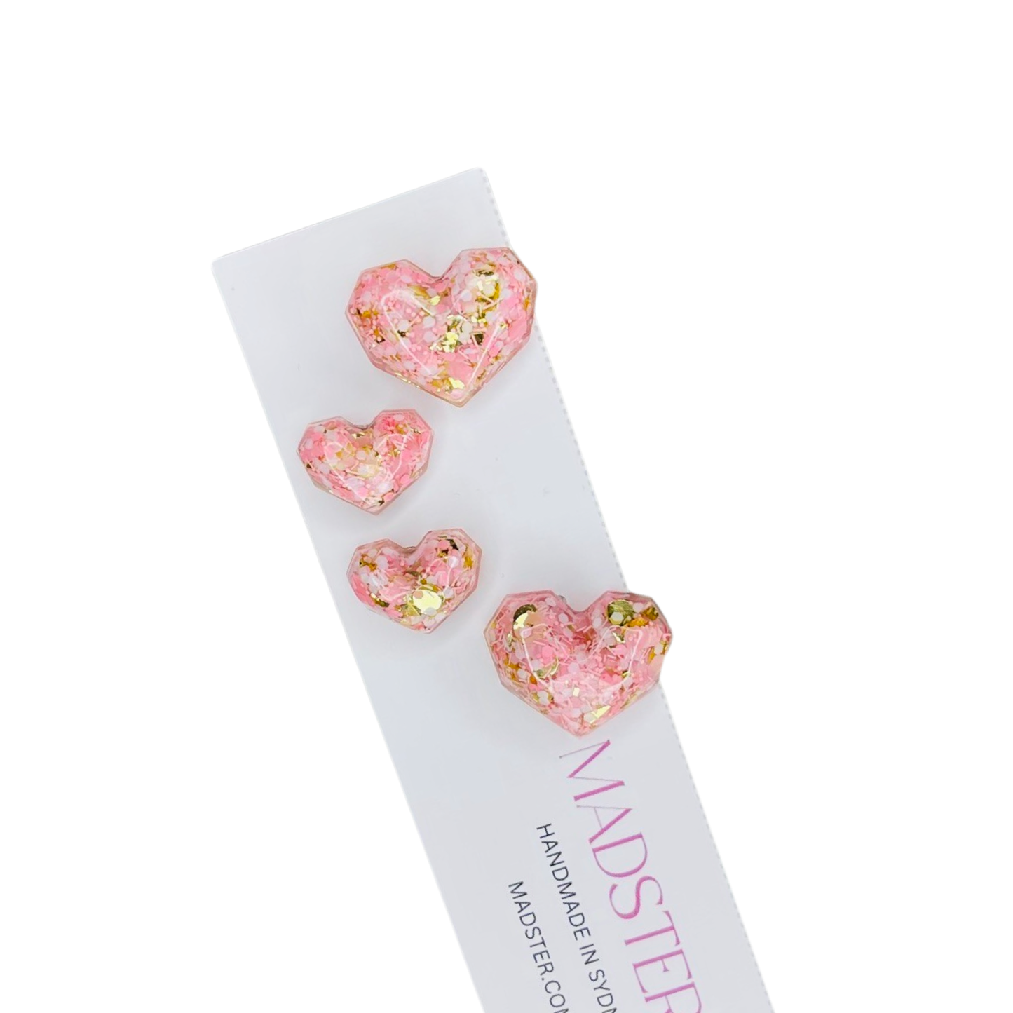 3D Mini Me Heart Studs (Set of 2)