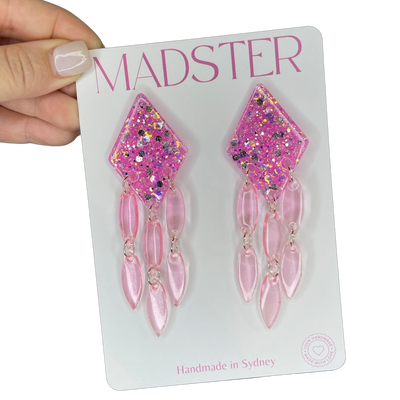 Victory Statement Dangles - Pink Mania