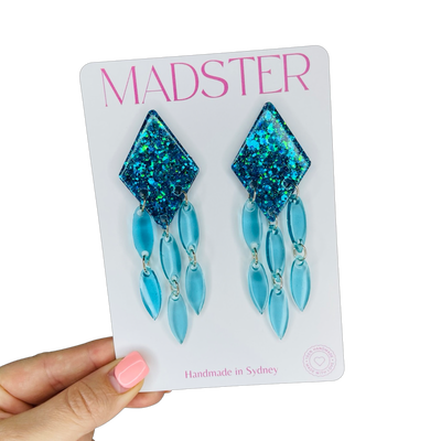 Victory Statement Dangles - Lagoona Blue