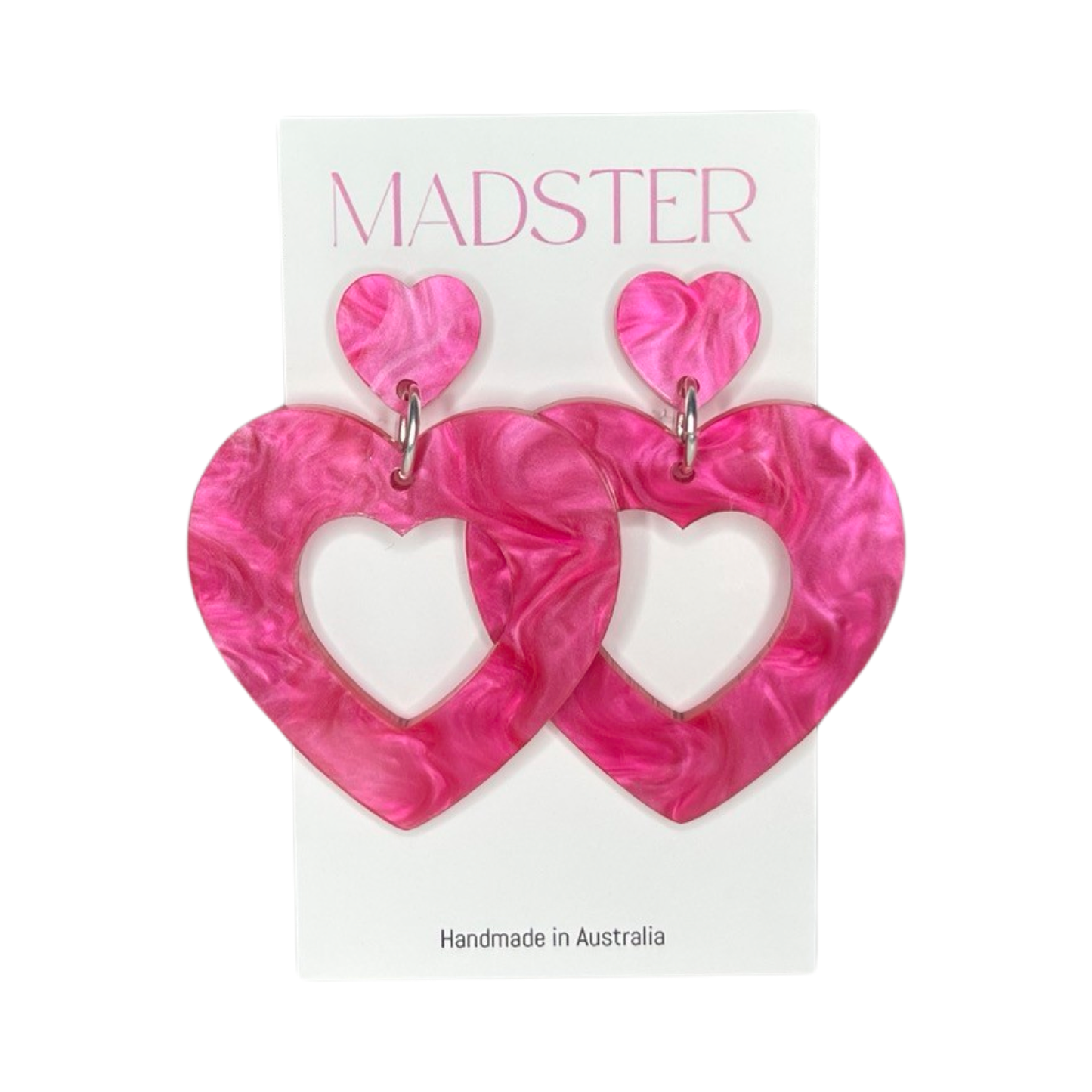 Amore Pink Heart Dangles