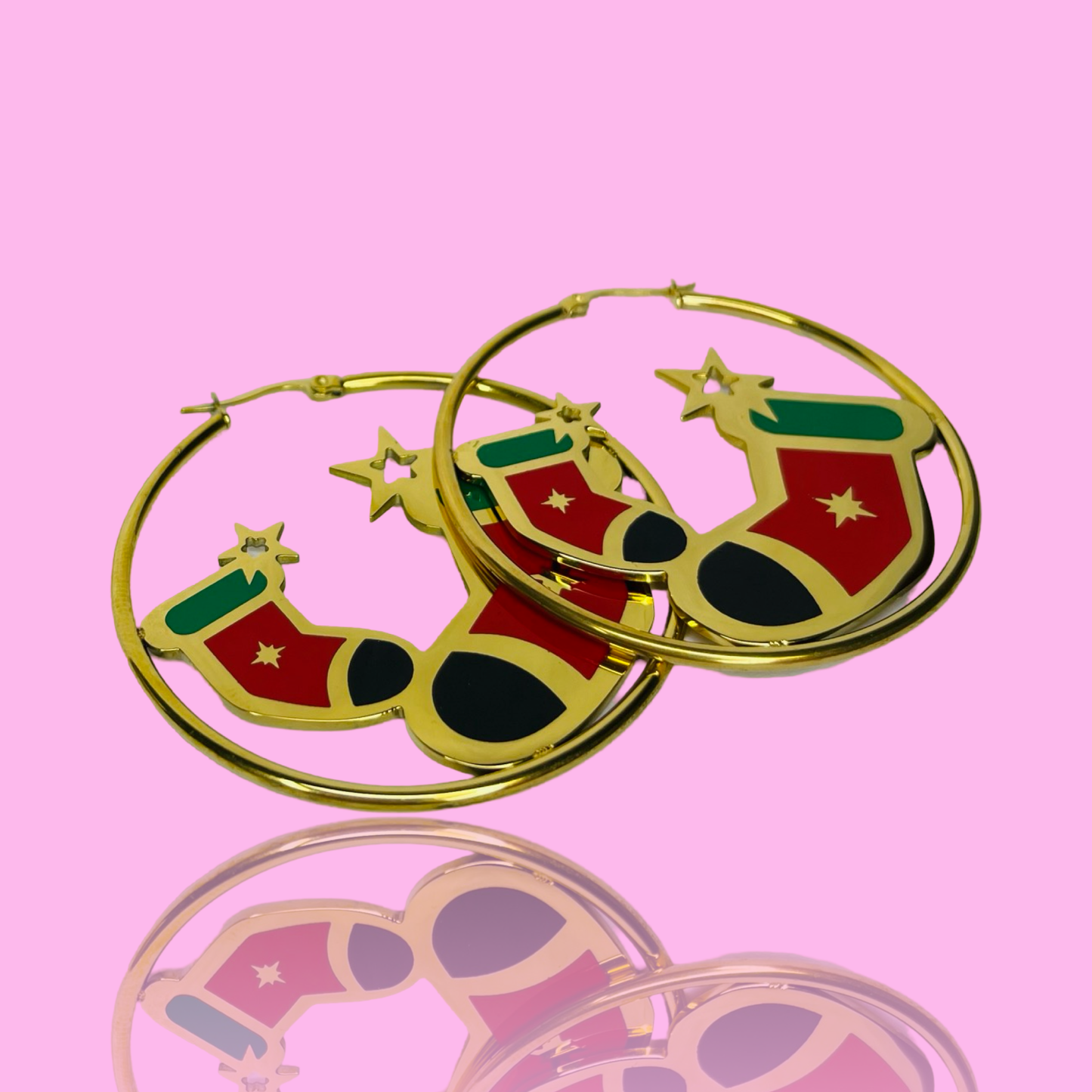 Gold XL Christmas Stockings Hoops