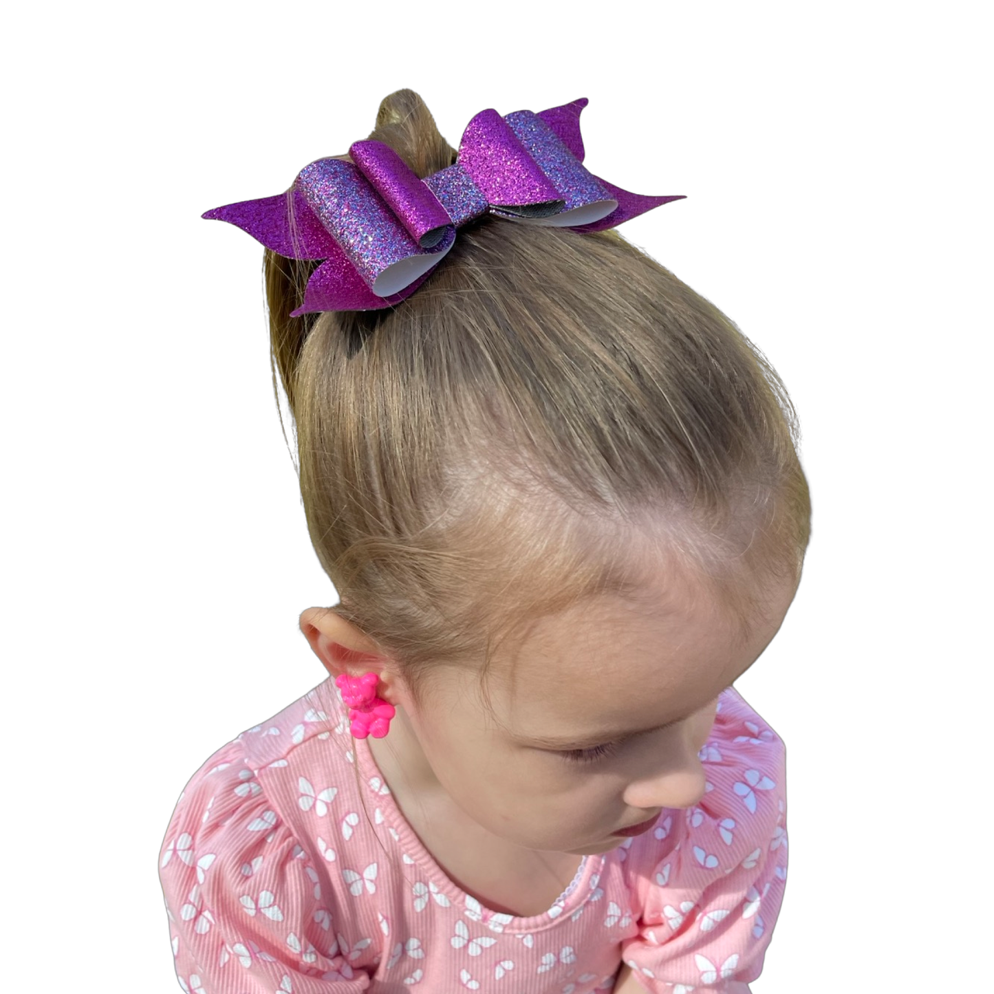 AUDREY Purple LARGE Hair Bow