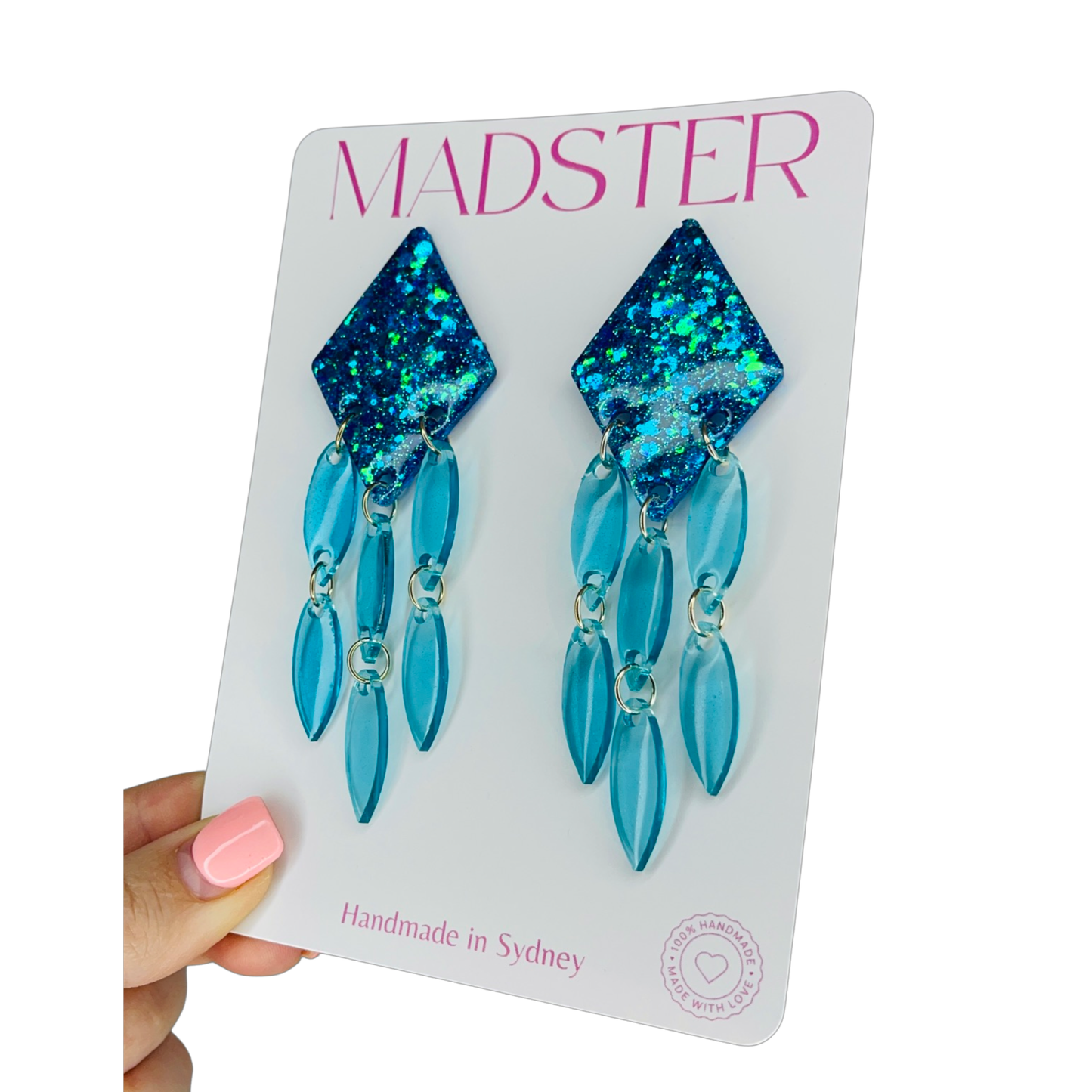 Victory Statement Dangles - Lagoona Blue