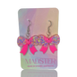 Pink Bow Earrings