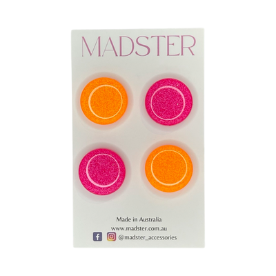 Pink and Orange Studs 20mm (Set of 2)