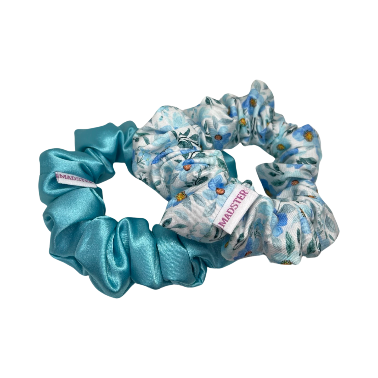 Scrunchies 2 Pack - Blue Floral