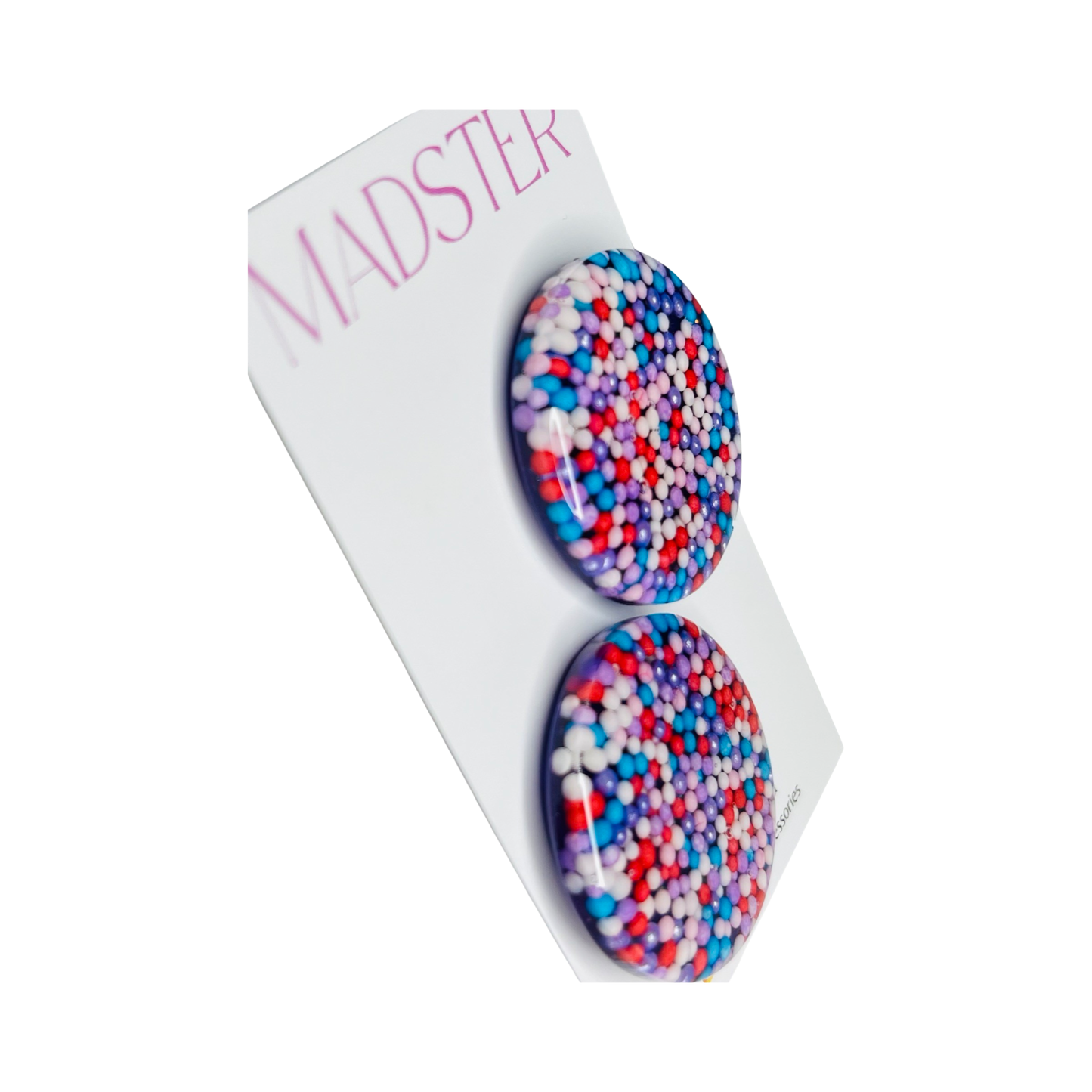 Sprinkle Party Purple Statement Studs