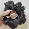 Deluxe Silk Satin Scrunchies  - Black