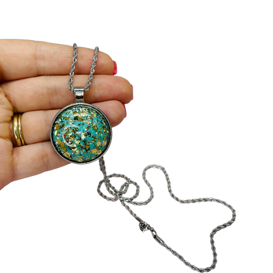 Sage Gold Pendant Necklace