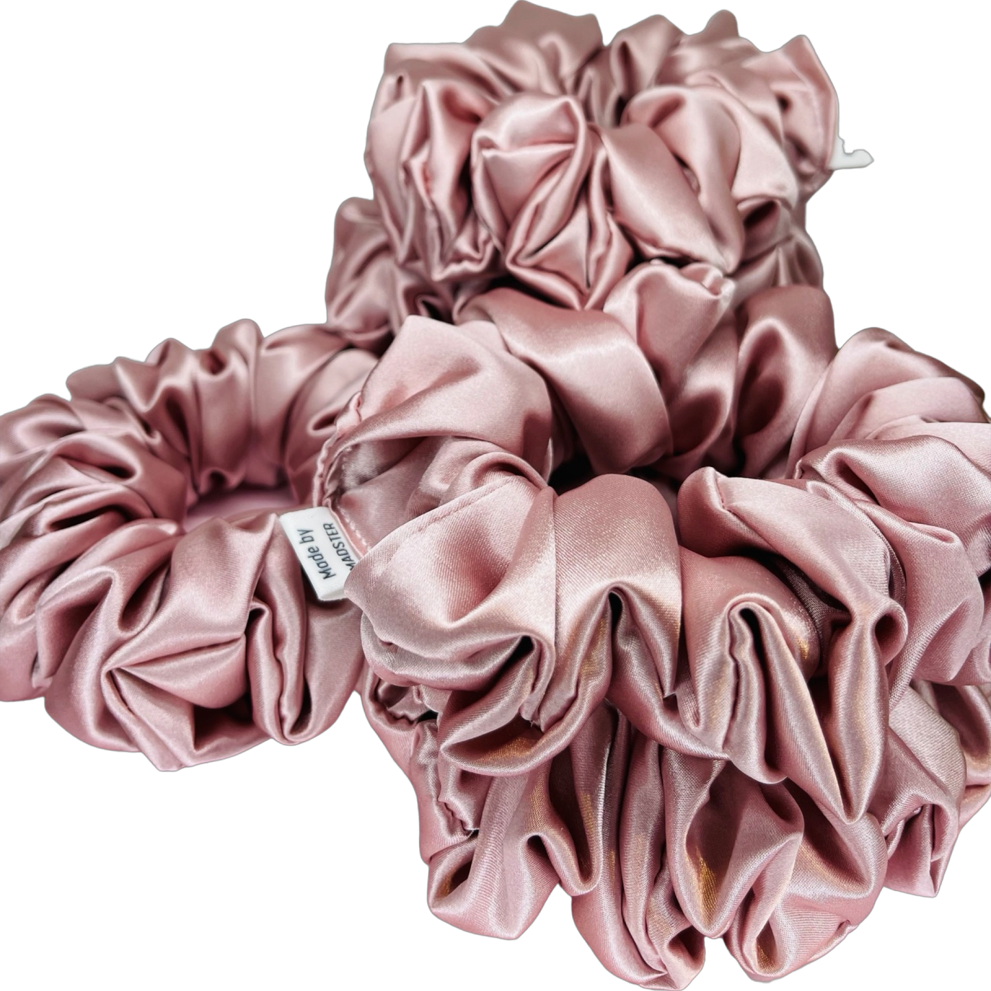 Deluxe Silk Satin Scrunchies  - Dusty Pink