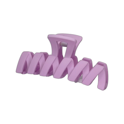 Wavy Hair Claw 10cm - Pastel Purple