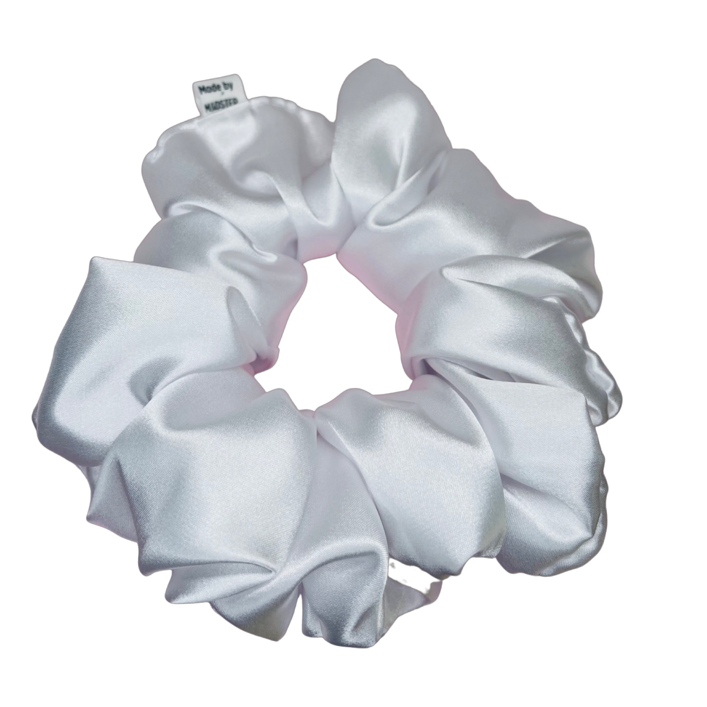 Deluxe Silk Satin Scrunchies  - White