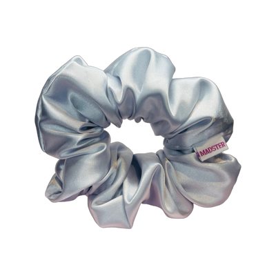 Deluxe Silk Satin Scrunchies  - Grey