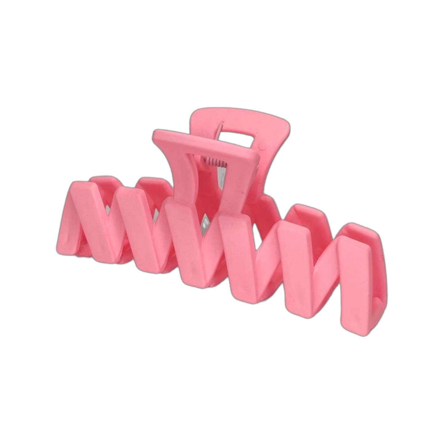 Wavy Hair Claw 10cm - Pastel Pink