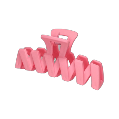 Wavy Hair Claw 10cm - Pastel Pink