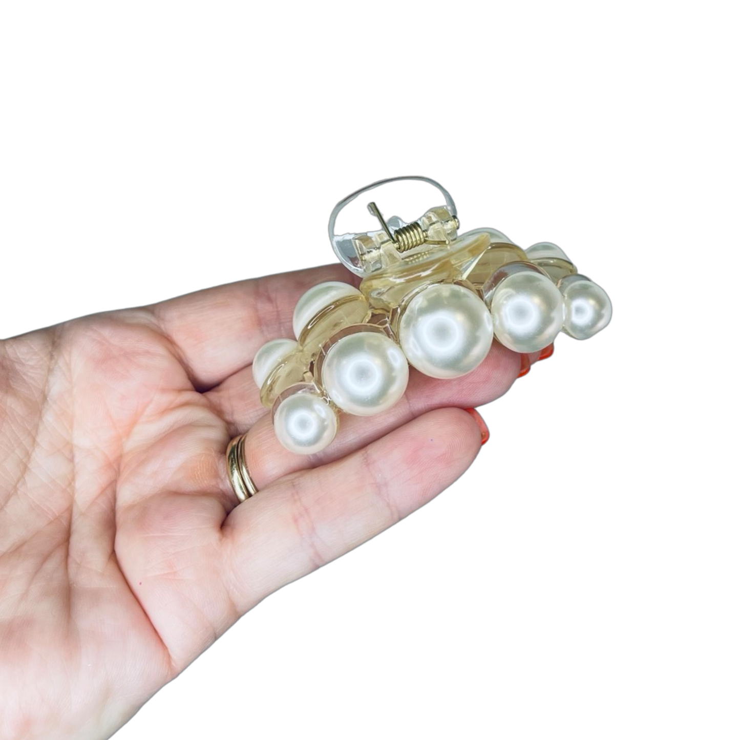 Resin Pearl Hair Claw 7cm