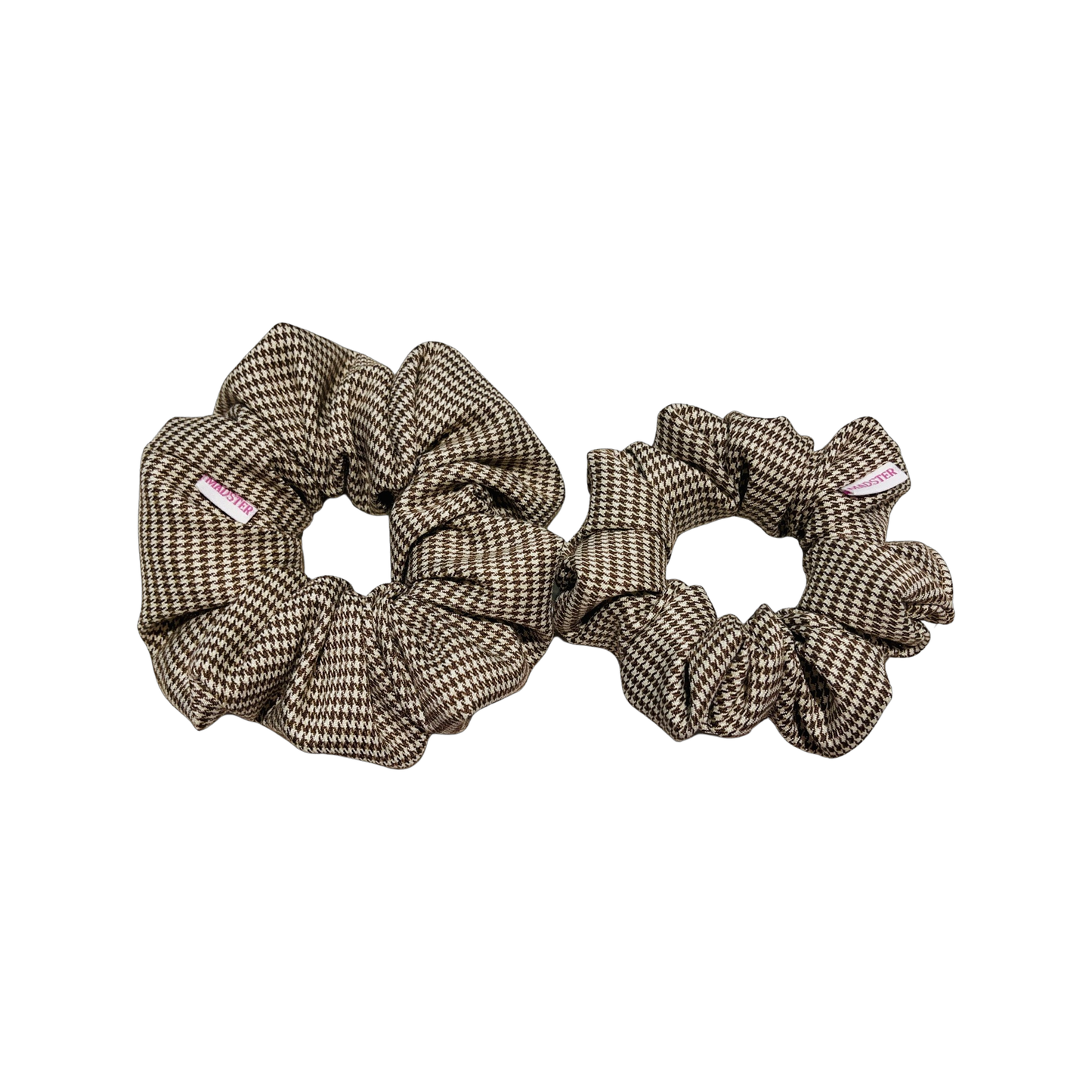 Office Scrunchies - Brown and White