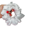 Deluxe Silk Satin Scrunchies  - White