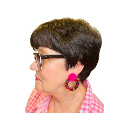 Sparkly Pink Dangles